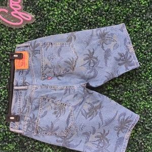 Levi's Palm Print Denim Shorts Pants Jeans W 31